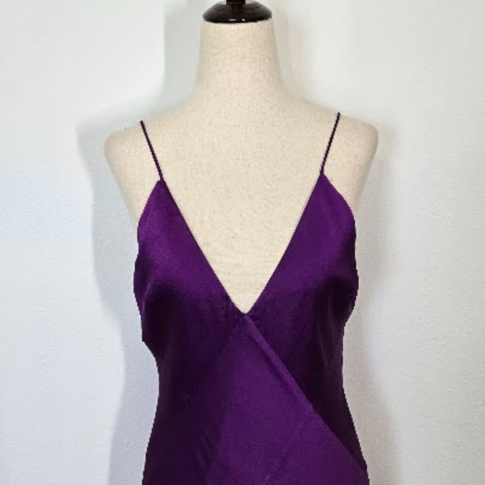 KEEPSAKE the label Infinity Midi Dress grape in grape asymmetric hem Sz S - Picture 3 of 11